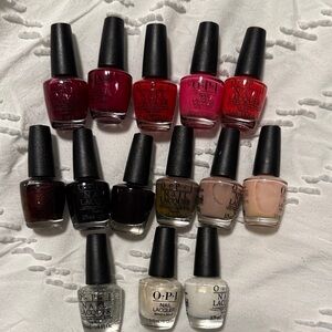 OPI Nail Polish Collection - Burgundy, Pink, Black, Nude, Silver, White
